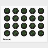 Happy Earth Day 2019's Cute Tree Tekening Ronde Sticker (Vel)
