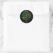 Happy Earth Day 2019's Cute Tree Tekening Ronde Sticker (Tas)