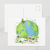 Happy Earth Day 2024 Briefkaart (Voorkant / Achterkant)