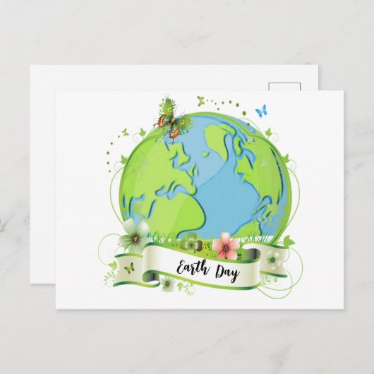 Happy Earth Day 2024 Briefkaart (Voorkant / Achterkant)