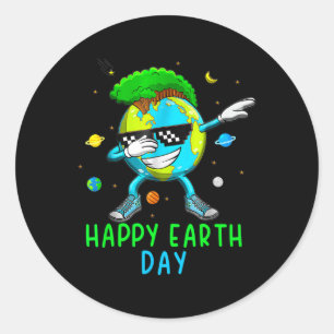 Happy Earth Day 2024 Funny Earth Day Kinder peuter Ronde Sticker