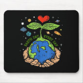 Happy Earth Day 2024 Red onze planeet Schattige Ea Muismat (Voorkant)