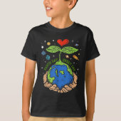 Happy Earth Day 2024 Red onze planeet Schattige Ea T-shirt (Voorkant)