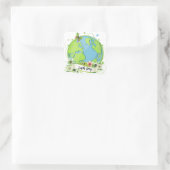 Happy Earth Day 2024 Vierkante Sticker (Tas)