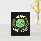 Happy Earth Day 2025 Schattigee Earth Day Kinder p Kaart (Gele Bloem)