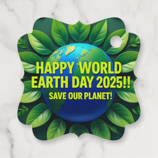 Happy Earth Day Bedankjes Labels (Achterkant)