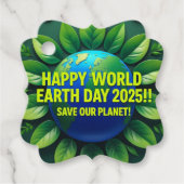 Happy Earth Day Bedankjes Labels (Voorkant)