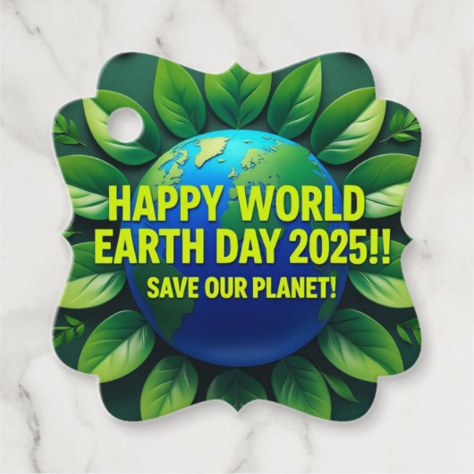 Happy Earth Day Bedankjes Labels (Voorkant)
