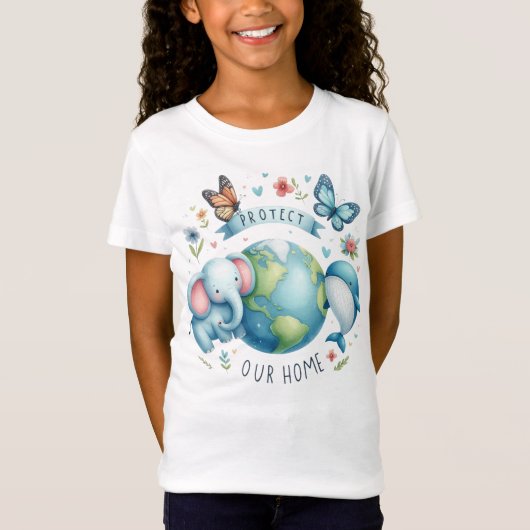 Happy Earth Day Bescherm onze thuisplaneet Aarde T-shirt (Voorkant)