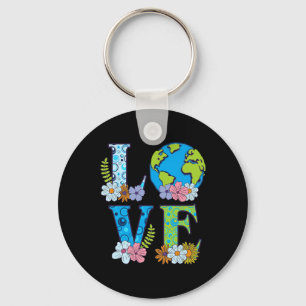 Happy Earth Day Birthday Save Natuur Love Girl Env Sleutelhanger