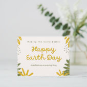 Happy Earth Day Briefkaart (Staand voorkant)