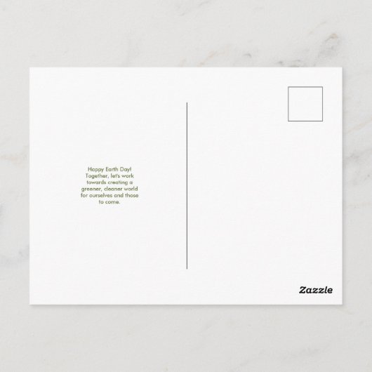Happy Earth Day Briefkaart (Achterkant)