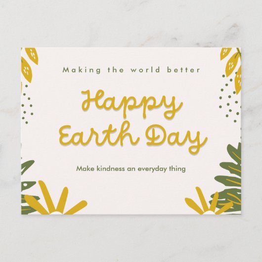 Happy Earth Day Briefkaart (Voorkant)