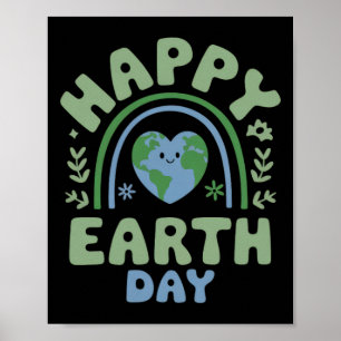 Happy Earth Day - Earth Day 2025 Schattigee regenb Poster