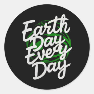 Happy Earth Day Funny Earth Day Kinder peuterjonge Ronde Sticker