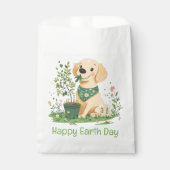 Happy Earth Day Golden Retriever Hondentuin Bedankzakje (Voorkant)