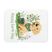 Happy Earth Day Golden Retriever Hondentuin Magneet (Horizontaal)