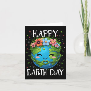 Happy Earth Day Hart Bloemen Earth Day Jongens Vro Kaart