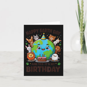 Happy Earth Day is mijn geboortedag geboren op Ear Kaart