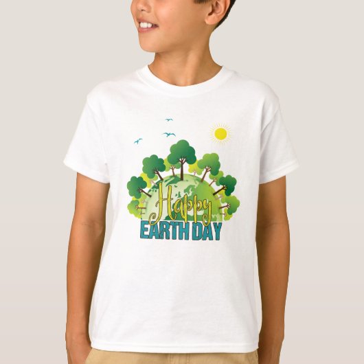 Happy Earth Day Kinder Boy's T-Shirt (Voorkant)