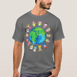 Happy Earth Day Kinderen over de hele wereld T-shirt