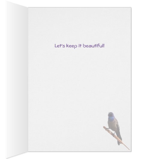 Happy Earth Day: Laten we het mooi houden. (Binnen (Rechts))