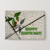 Happy Earth Day Maple Tree Seedling Button (Voorkant)