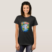 Happy Earth Day met Flower Peaceful Earth Day Flo T-shirt (Voorkant volledig)