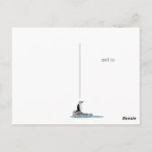 Happy Earth Day Penguin en Planet Briefkaart (Achterkant)