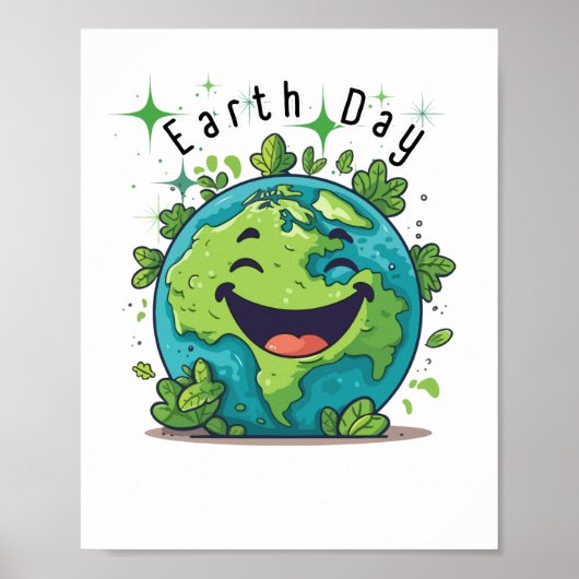 Happy Earth Day Poster-Eco Holiday Gift Poster (Voorkant)