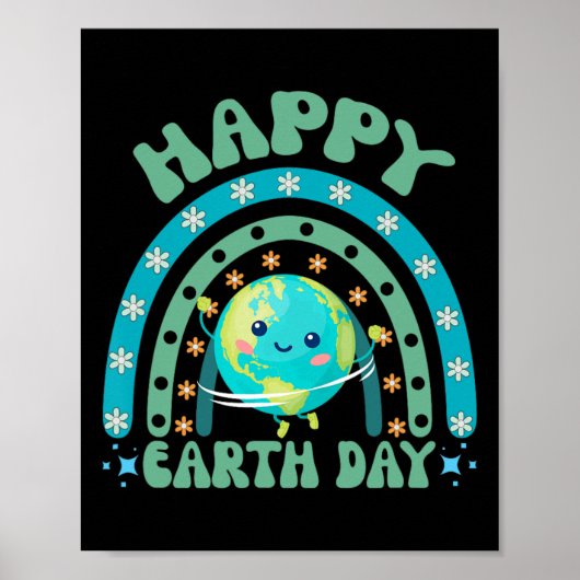 Happy Earth Day Rainbow Funny Earth Day Decoratie (Voorkant)