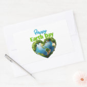 Happy Earth Day Rechthoekige Sticker (Envelop)