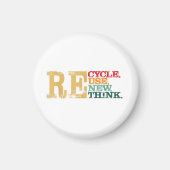 Happy Earth Day Recyclen Hergebruik Hernieuwen Her Magneet (Voorkant)