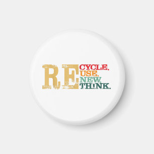 Happy Earth Day Recyclen Hergebruik Hernieuwen Her Magneet