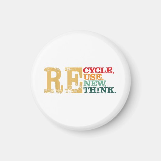 Happy Earth Day Recyclen Hergebruik Hernieuwen Her Magneet (Voorkant)