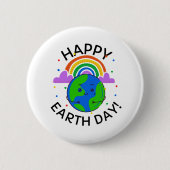 Happy Earth Day Ronde Button 5,7 Cm (Voorkant)