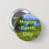 Happy Earth Day Ronde Button 5,7 Cm (Voorkant /achterkant)