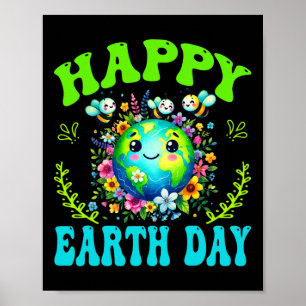 Happy Earth Day Shirt Schattige Earth Day 2025 Man Poster