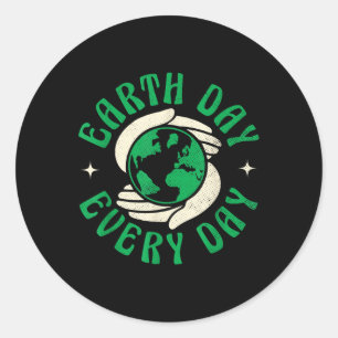 Happy Earth Day Shirt Schattige Earth Day 2025 Man Ronde Sticker