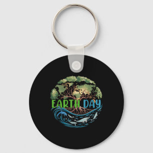 Happy Earth Day Shirt Schattige Earth Day 2025 Man Sleutelhanger