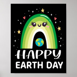 Happy Earth Day Shirt Schattigee wereld voor vrouw Poster