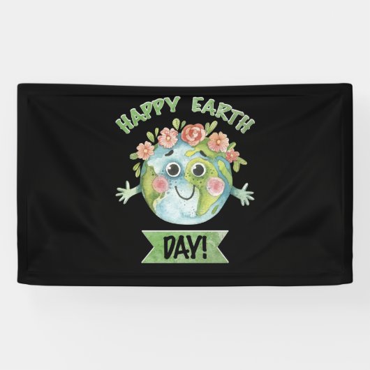 Happy Earth Day Spandoek (Horizontaal)