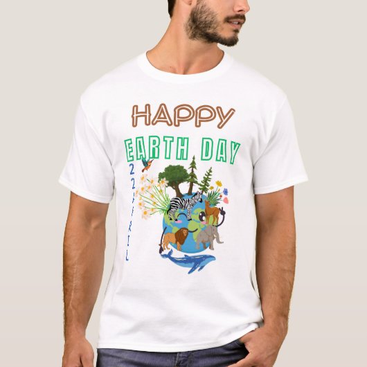 Happy Earth Day T-shirts (Voorkant)