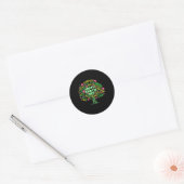Happy Earth Day Tree Illustratie Word Art Ronde Sticker (Envelop)