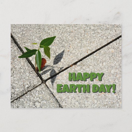 Happy Earth Day Tree zaait nieuwe groei Briefkaart (Voorkant)
