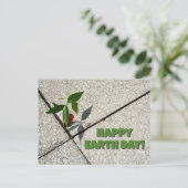Happy Earth Day Tree zaait nieuwe groei Briefkaart (Staand voorkant)