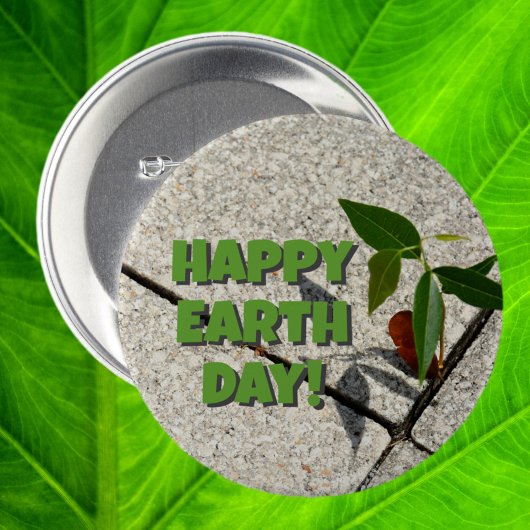 Happy Earth Day Tree zaait nieuwe groei Ronde Button 7,6 Cm