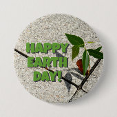 Happy Earth Day Tree zaait nieuwe groei Ronde Button 7,6 Cm (Voorkant)
