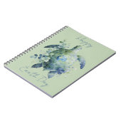 Happy Earth Day Turtle Design Notitieboek (Linkerzijde)