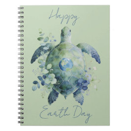 Happy Earth Day Turtle Design Notitieboek